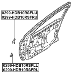 Door Hinges FEBEST 0299-HDB10RSFRU for INFINITI, NISSAN