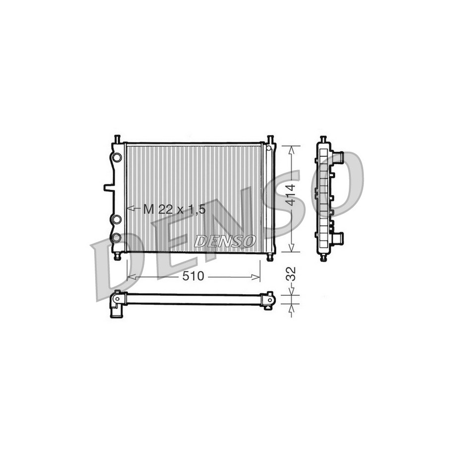 Buy Engine Cooling Radiator DRM09024 for FIAT BRAVA BRAVO MAREA