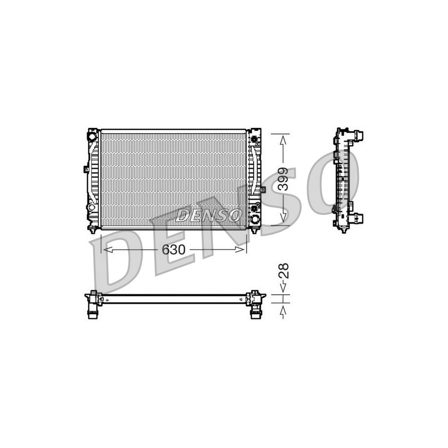 Buy Engine Cooling Radiator DENSO DRM02031 for AUDI SKODA VW