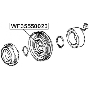 Bearing Compressor Shaft - FEBEST WF35550020