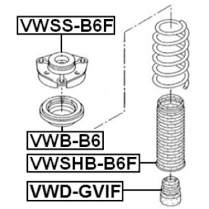 Rubber Buffer Suspension - FEBEST VWDGVIF