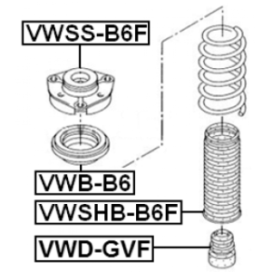 Rubber Buffer Suspension - FEBEST VWDGVF