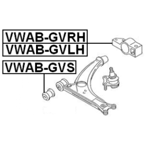 Mounting Control Trailing Arm - FEBEST VWABGVRH