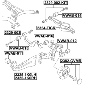 Mounting Control Trailing Arm - FEBEST VWAB014