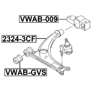 Mounting Control Trailing Arm - FEBEST VWAB009