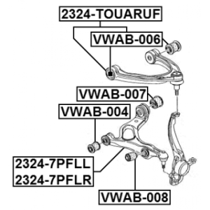 Mounting Control Trailing Arm - FEBEST VWAB008
