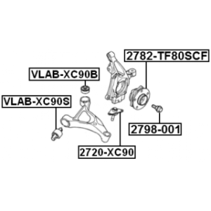 Mounting Control Trailing Arm - FEBEST VLABXC90B