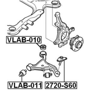 Mounting Control Trailing Arm - FEBEST VLAB010