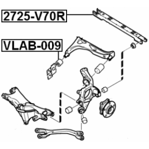 Mounting Control Trailing Arm - FEBEST VLAB009
