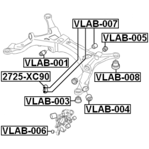 Bushing Axle Beam - FEBEST VLAB005