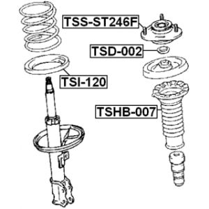 Suspension Strut Support Mount - FEBEST TSSST246F