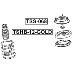 Suspension Strut Support Mount - FEBEST TSS068