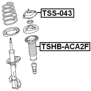 Suspension Strut Support Mount - FEBEST TSS043