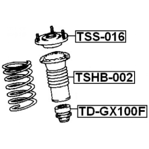 Suspension Strut Support Mount - FEBEST TSS016