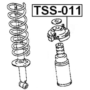 Suspension Strut Support Mount - FEBEST TSS011