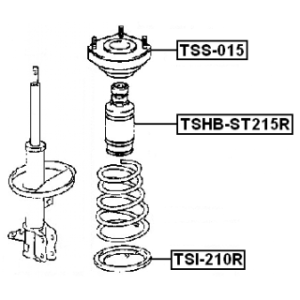 Protective Cap Bellow Shock Absorber - FEBEST TSHBST215R