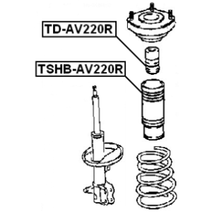 Protective Cap Bellow Shock Absorber - FEBEST TSHBAV220R