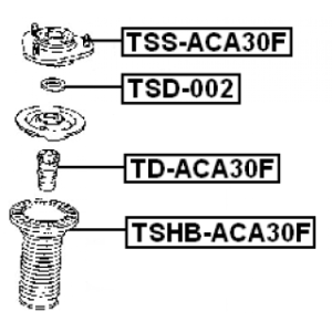 Protective Cap Bellow Shock Absorber - FEBEST TSHBACA30F