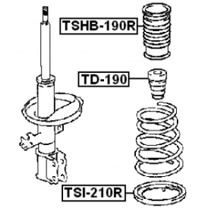 Protective Cap Bellow Shock Absorber - FEBEST TSHB190R