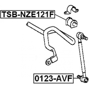 Mounting Stabiliser Bar - FEBEST TSBNZE121F