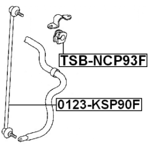 Mounting Stabiliser Bar - FEBEST TSBNCP93F