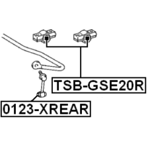 Mounting Stabiliser Bar - FEBEST TSBGSE20R