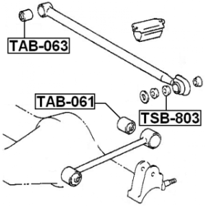 Mounting Control Trailing Arm - FEBEST TSB803