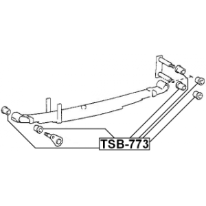 Bushing Leaf Spring - FEBEST TSB773