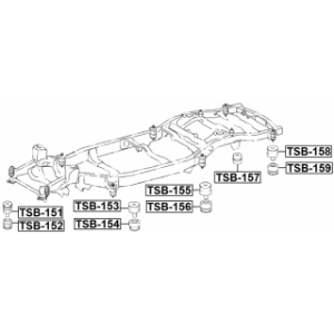 Bushing Axle Beam - FEBEST TSB151