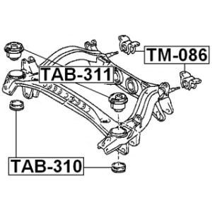 Bushing Axle Beam - FEBEST TM086