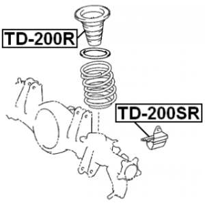 Rubber Buffer Suspension - FEBEST TD200SR