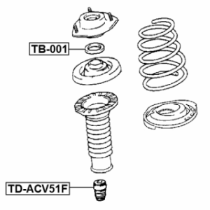 Rolling Bearing Suspension Strut Support Mount - FEBEST TB001