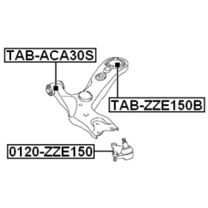 Mounting Control Trailing Arm - FEBEST TABZZE150B