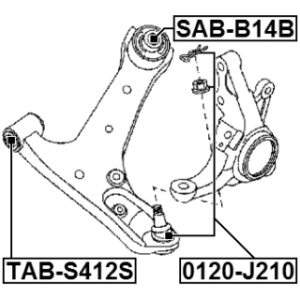 Mounting Control Trailing Arm - FEBEST TABS412S