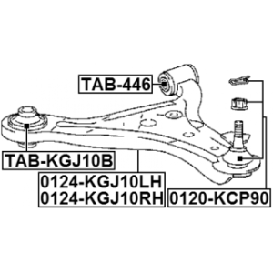 Mounting Control Trailing Arm - FEBEST TABKGJ10B