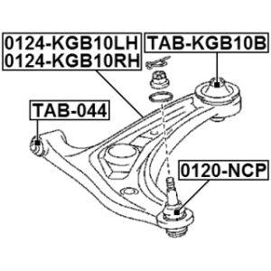 Mounting Control Trailing Arm - FEBEST TABKGB10B