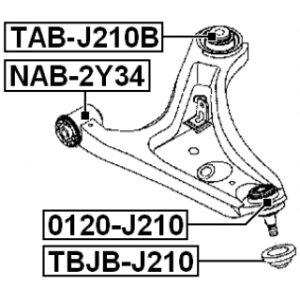 Mounting Control Trailing Arm - FEBEST TABJ210B