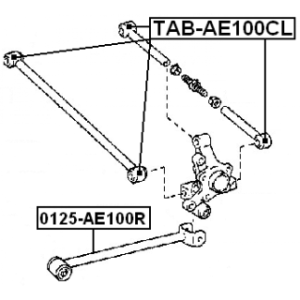 Mounting Control Trailing Arm - FEBEST TABAE100CL
