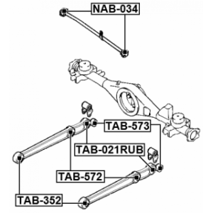 Mounting Control Trailing Arm - FEBEST TAB572