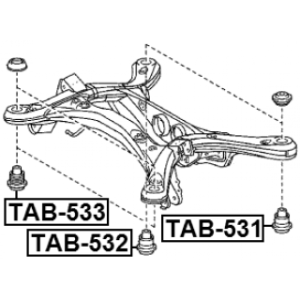 Mounting Support Frame Subframe - FEBEST TAB531