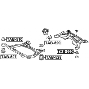 Bushing Axle Beam - FEBEST TAB530