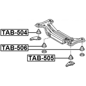 Mounting Support Frame Subframe - FEBEST TAB506