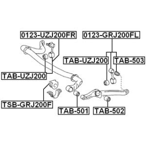 Mounting Control Trailing Arm - FEBEST TAB501