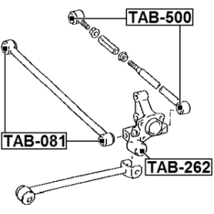 Mounting Control Trailing Arm - FEBEST TAB500
