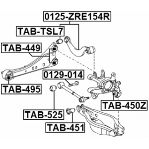 Mounting Control Trailing Arm - FEBEST TAB495