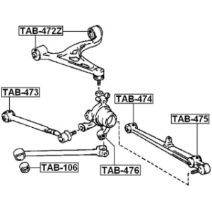 Mounting Control Trailing Arm - FEBEST TAB472Z