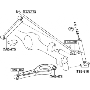 Mounting Control Trailing Arm - FEBEST TAB470