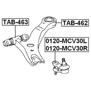 Mounting Control Trailing Arm - FEBEST TAB463