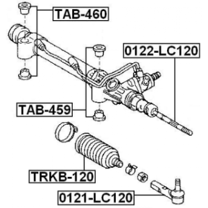 Mounting Steering Gear - FEBEST TAB460