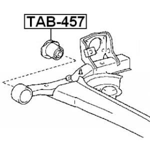 Bushing Axle Beam - FEBEST TAB457